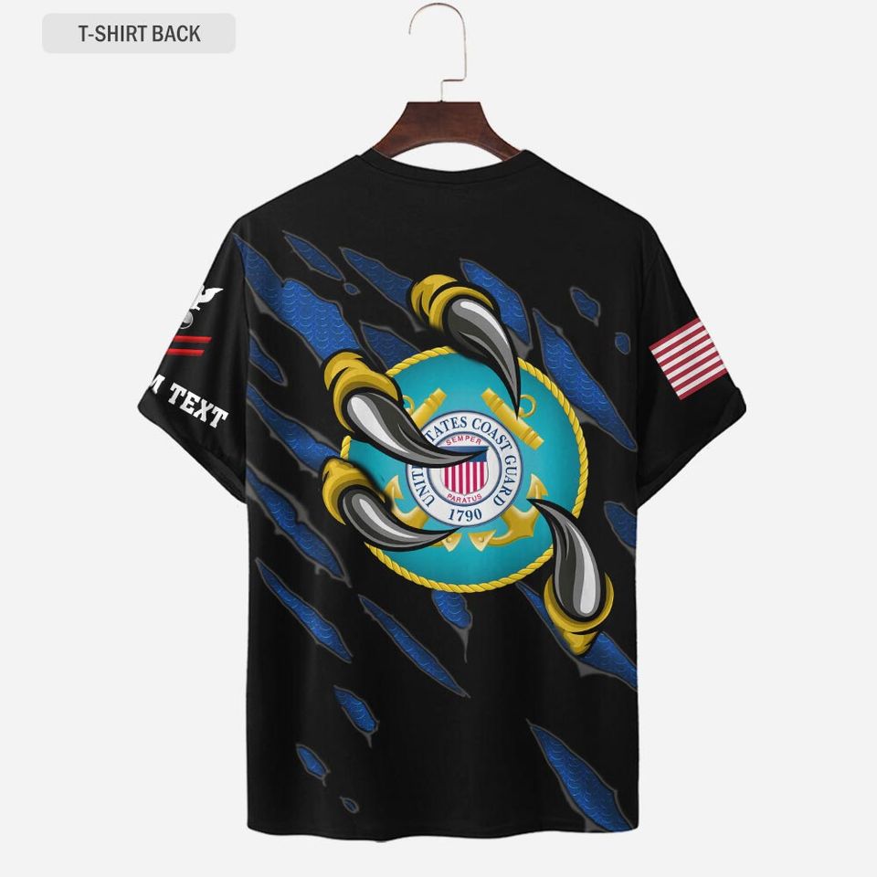 Customized U.S. Coast Guard Eagle Claws 3D T-Shirt