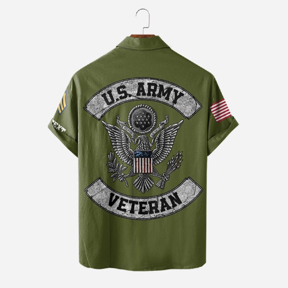Customized U.S.Army Veteran Hawaiian Shirt