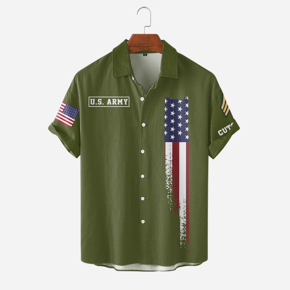 Customized U.S.Army Veteran Hawaiian Shirt