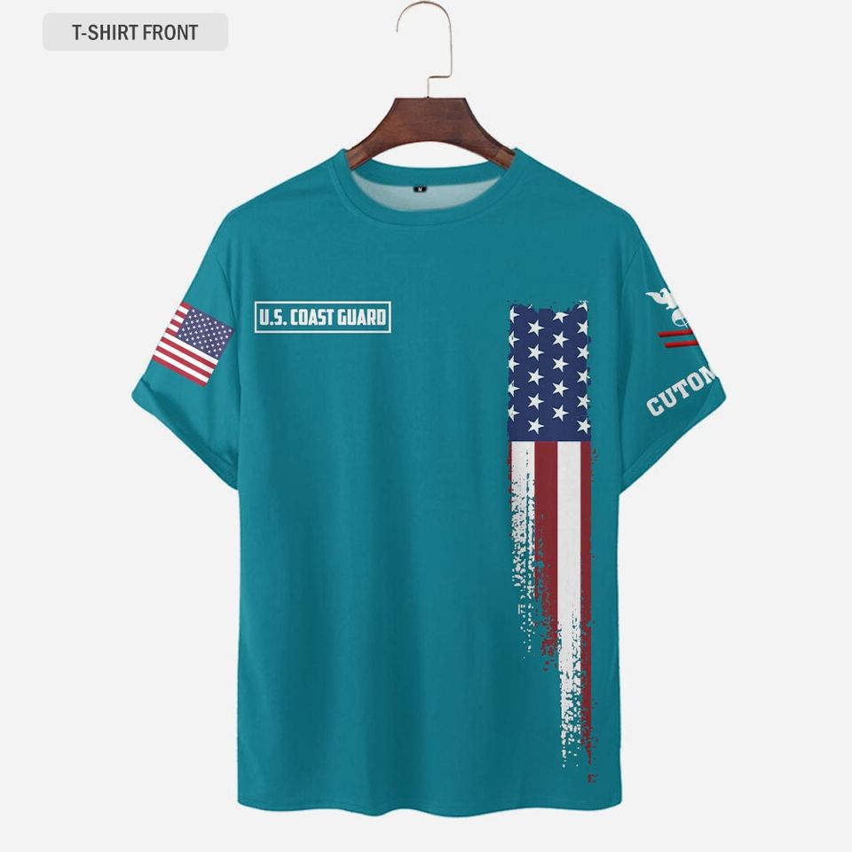 Customized U.S. Coast Guard Veteran 3D T-Shirt