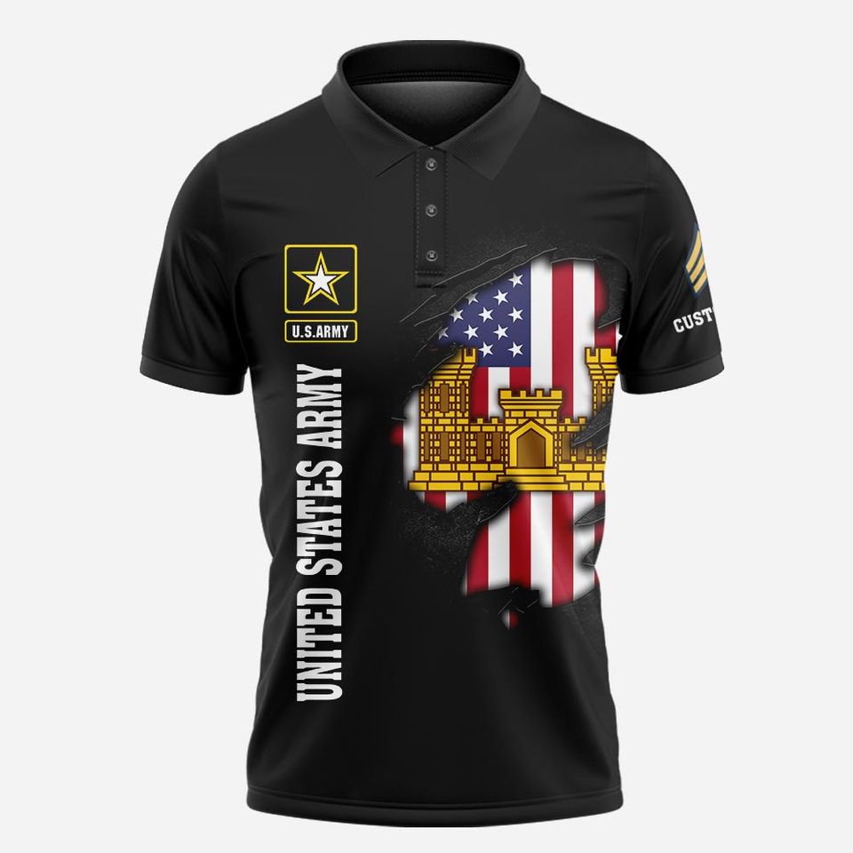 Customized AM Branches 3D Polo Shirt