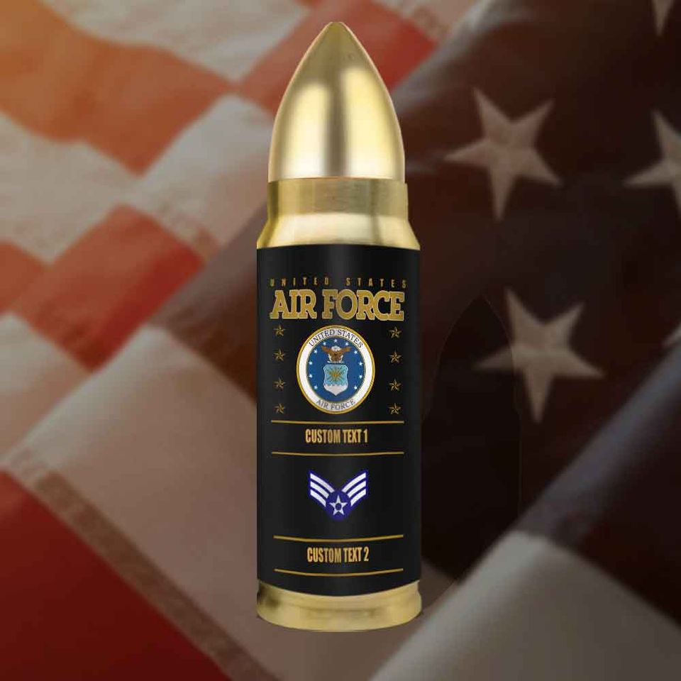 Customized U.S.Air Force Veteran Quotes Bullet Tumbler