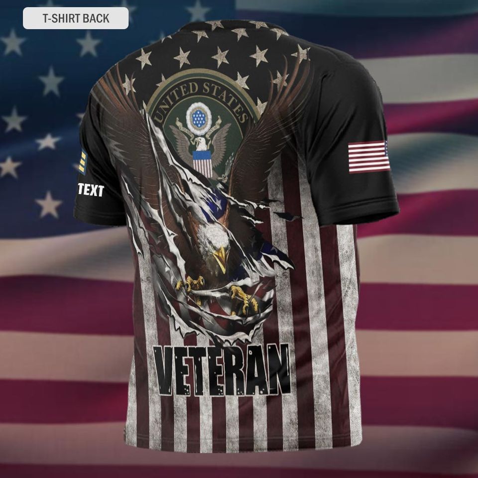 Customized US Military Veteran 3D Shirts