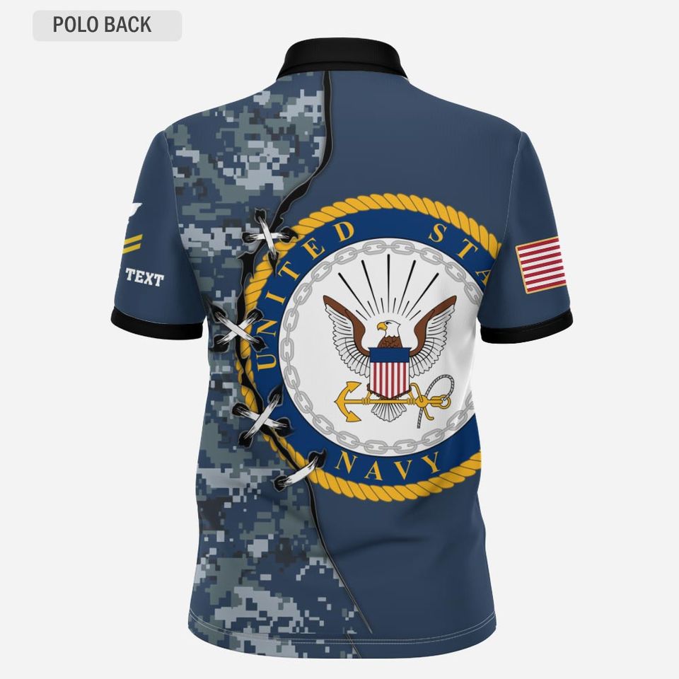 Custom U.S. Navy Camouflage 3D Polo Shirt