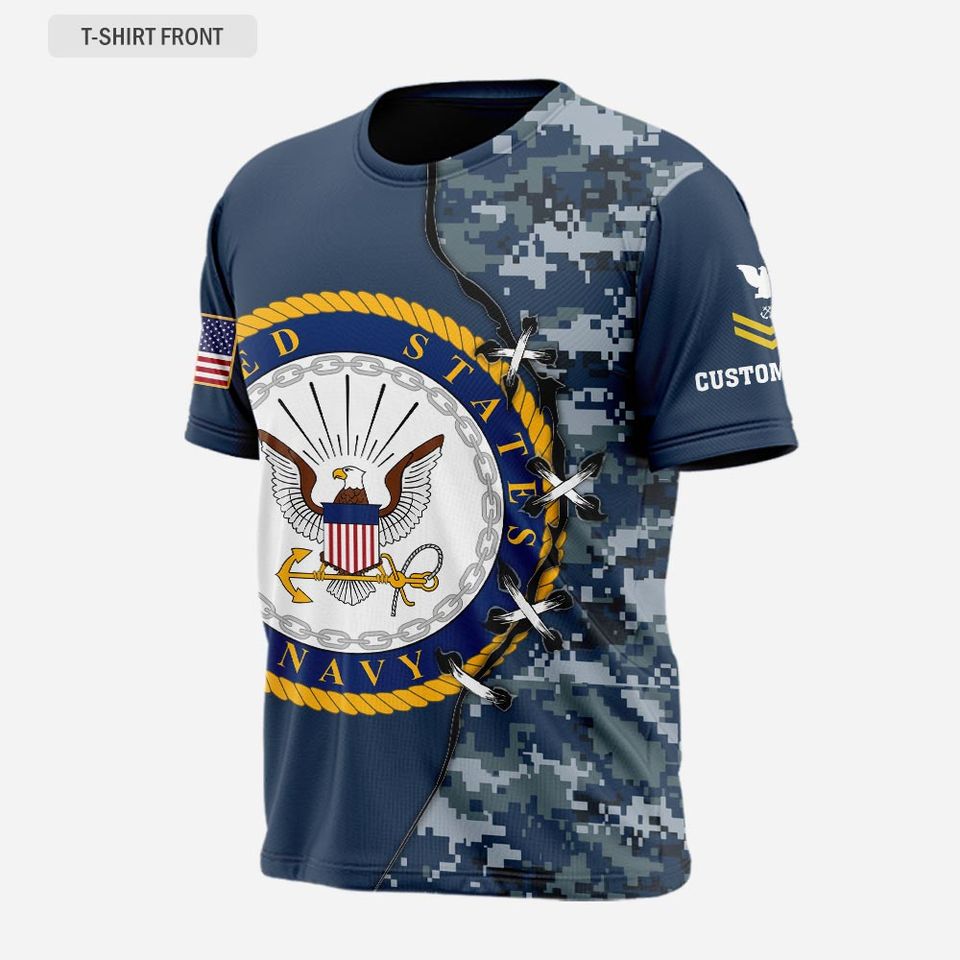 Customized U.S. Navy Camouflage 3D Shirts