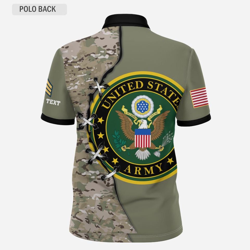Customized U.S. AM Camouflage 3D Polo Shirt