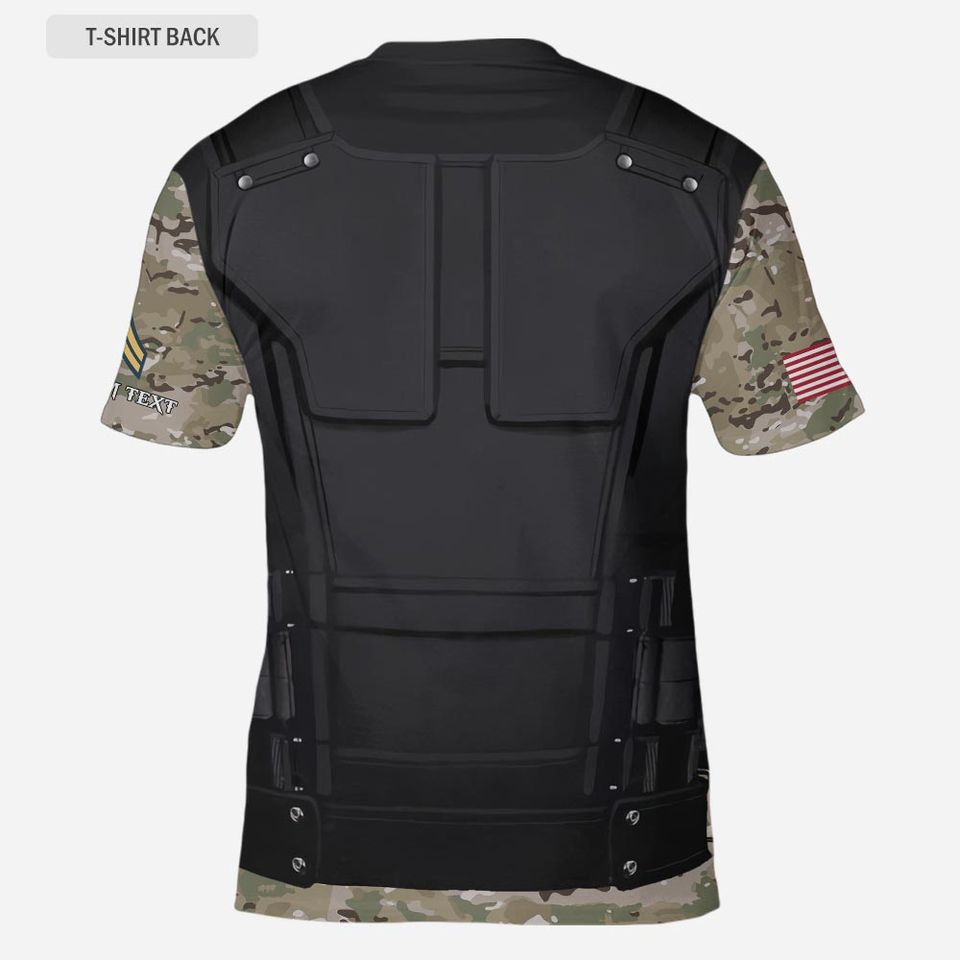 Customized U.S. Military Punisher Armor 3D T-Shirt