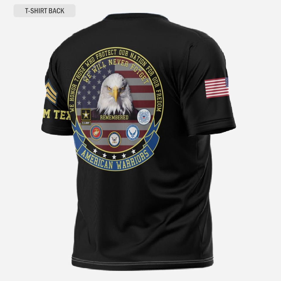 Customized America Warriors 3D Shirts