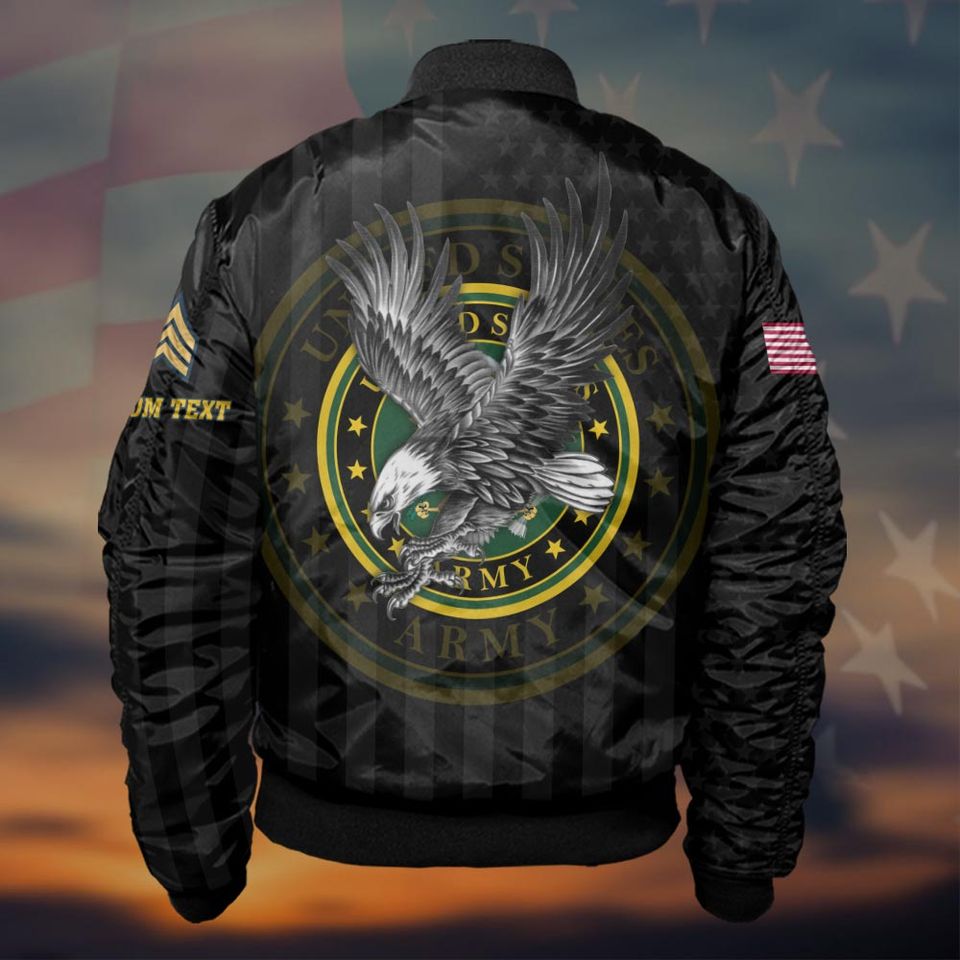 Customized US Military All Branches Of Service Bomber Jacket