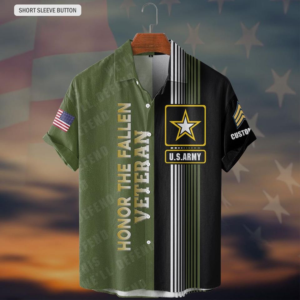 Customized Honor The Fallen US Veteran Hawaiian Shirt