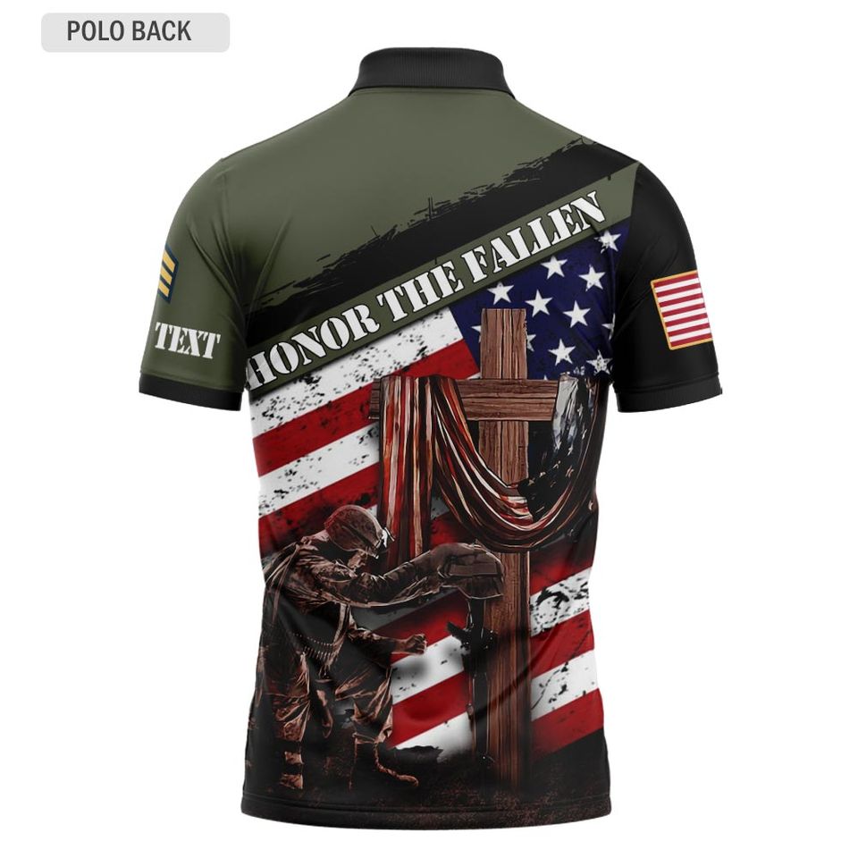 Customized Veteran 3D Polo Shirt – Honor The Fallen