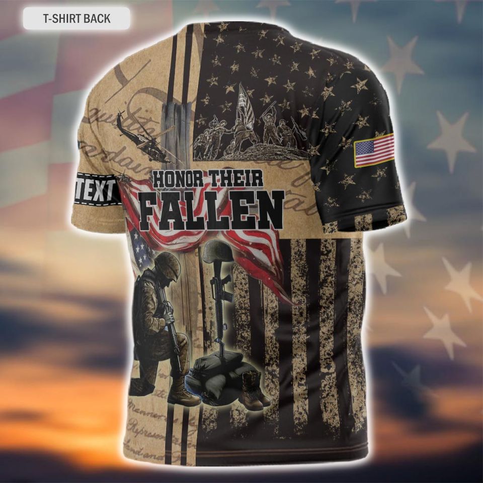 3D Veteran Honor the Fallen T-Shirt