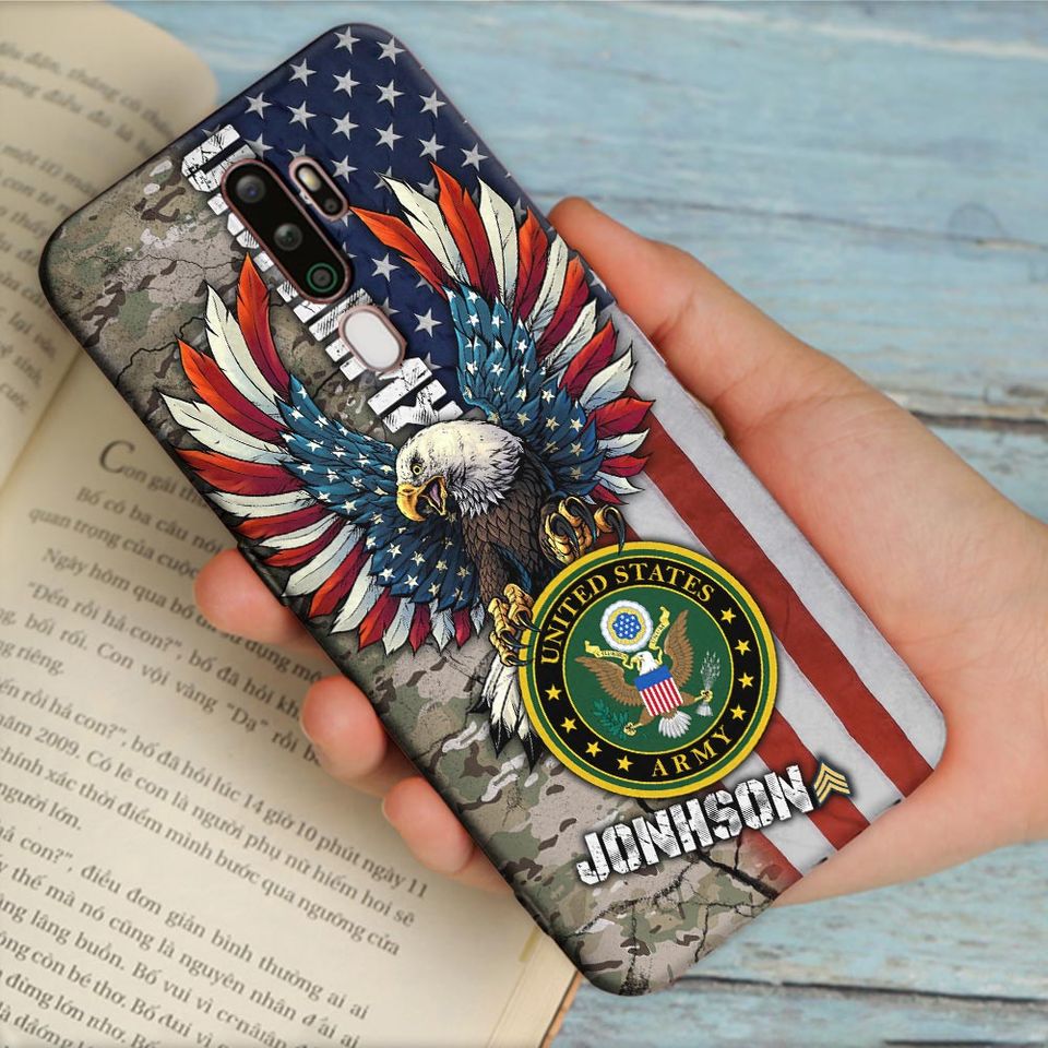 Customized US Veteran Eagle Camouflage Phone Case