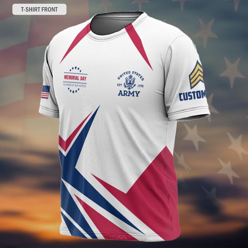 Customized Memorial Day Hero Tribute T-Shirt