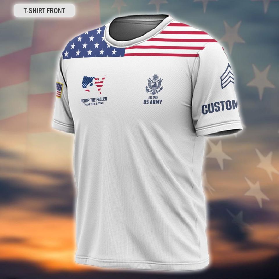 Customized U.S Veteran Honor The Fallen 3D Shirts