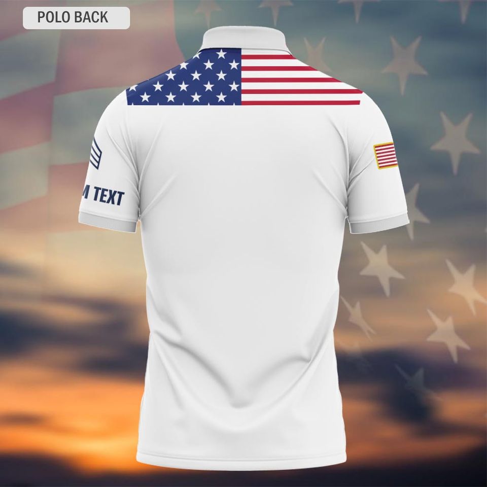 Customized U.S Veteran Polo Shirt Patriotic Military Gift