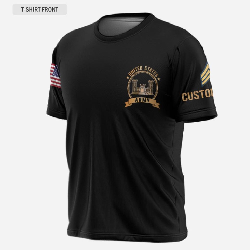 Customized Army Branches 3D T-Shirt - Never Underestimate an Old Man with a DD-214