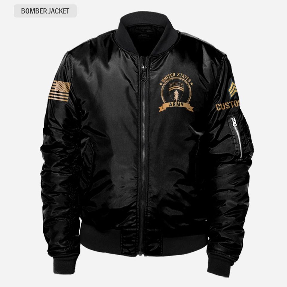 Customized Army Divisions Never Underestimate An Old Man Who Has A DD-214 Bomber Jacket