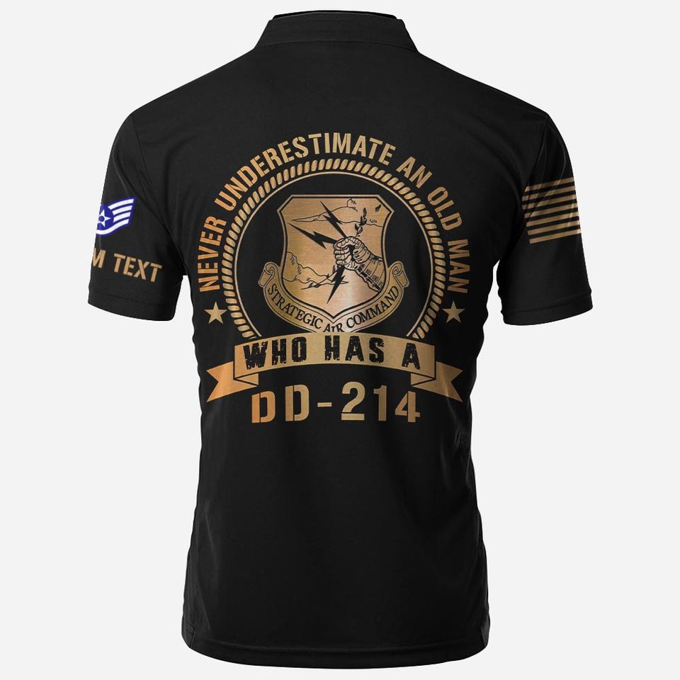 Customized USAF Command Bowling Jersey - Never Underestimate An Old Man With A DD-214