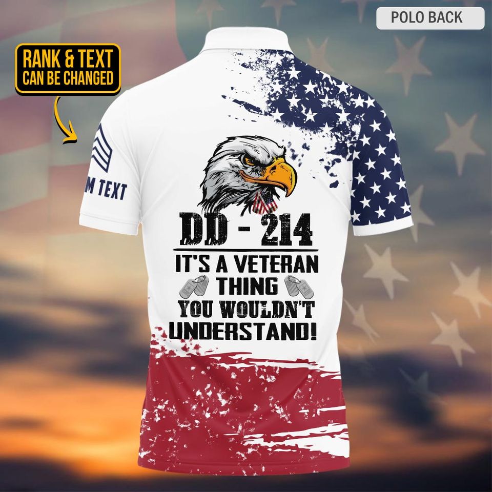 Customized DD-214 It’s A Veteran Thing You Wouldn’t Understand Polo Shirt