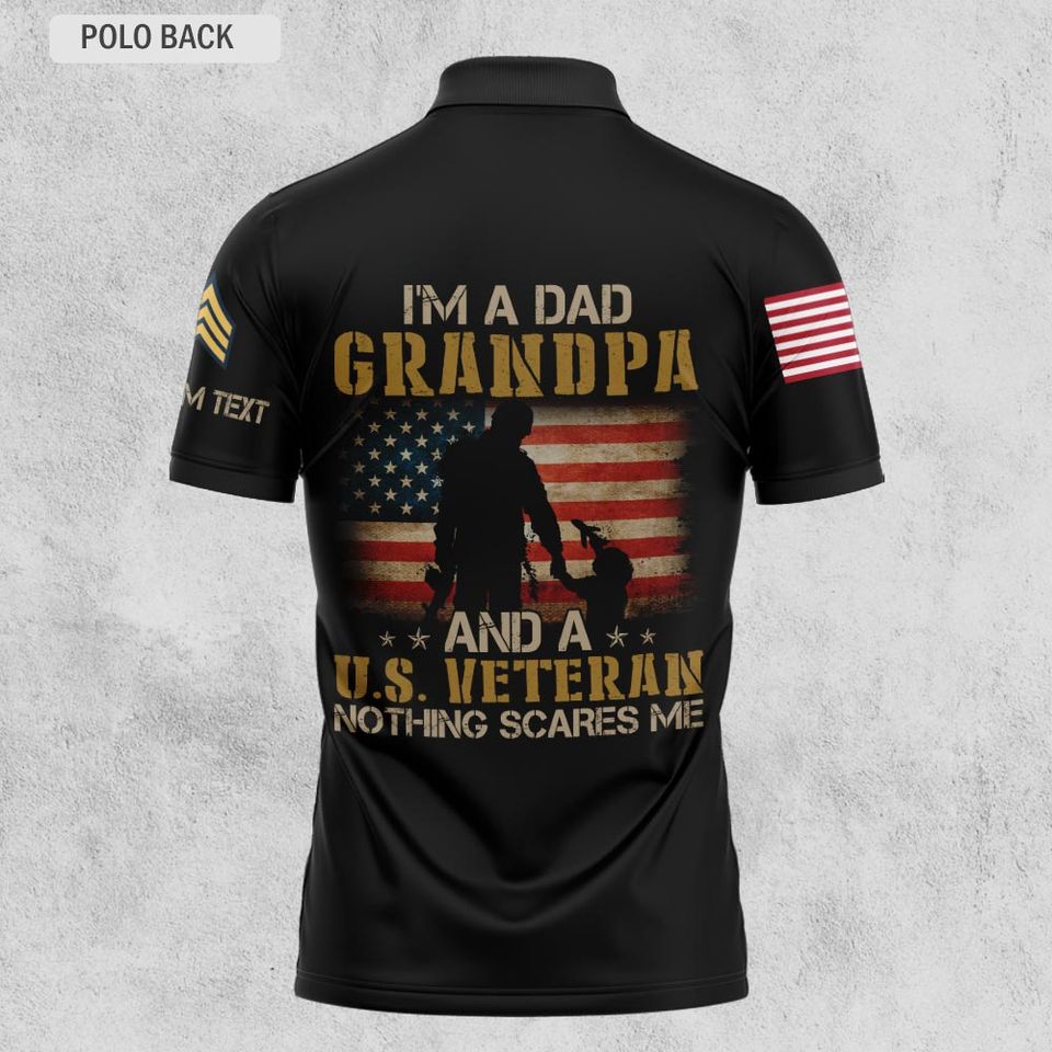Custom 3D Veteran Polo Shirt