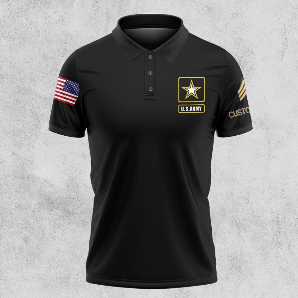 Custom 3D Veteran Polo Shirt
