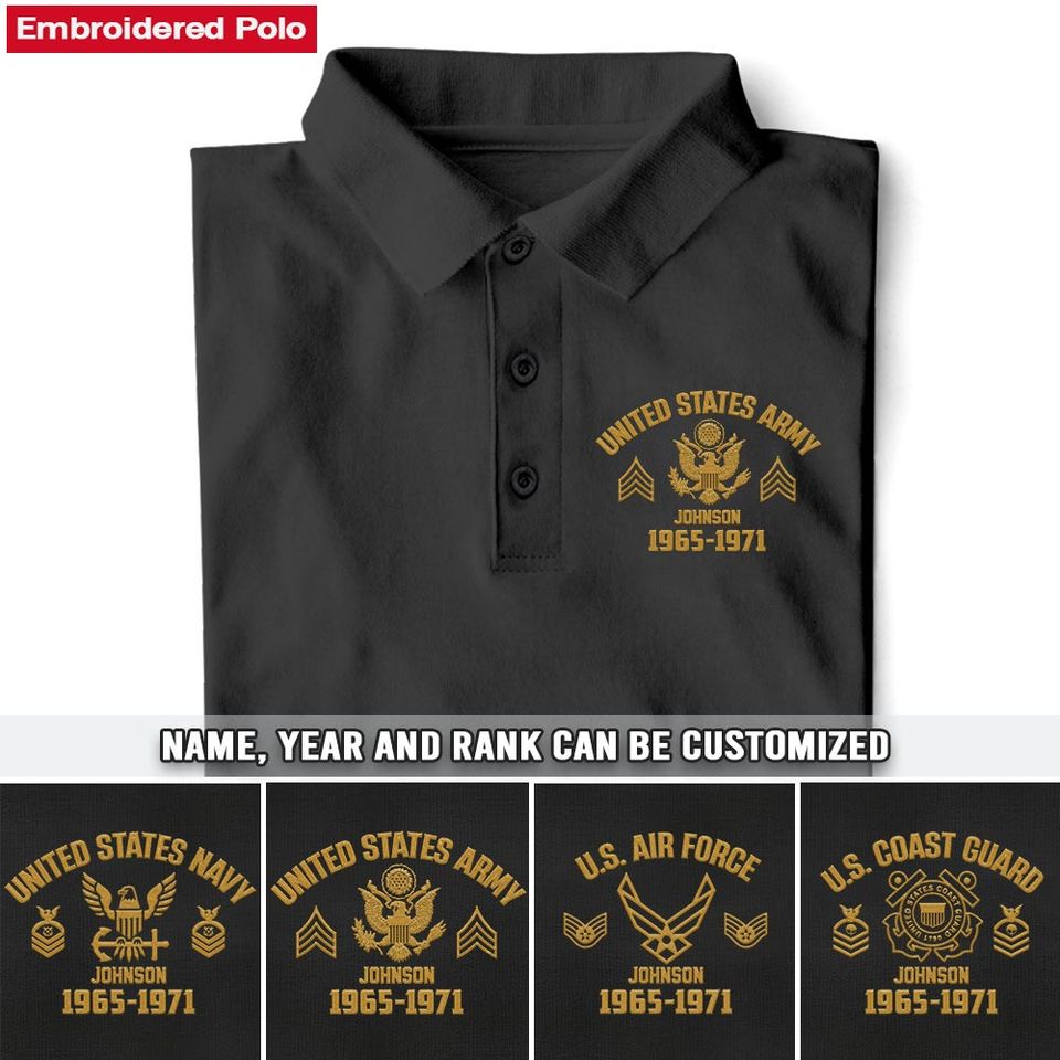 Customized U.S Veteran Polo Shirt