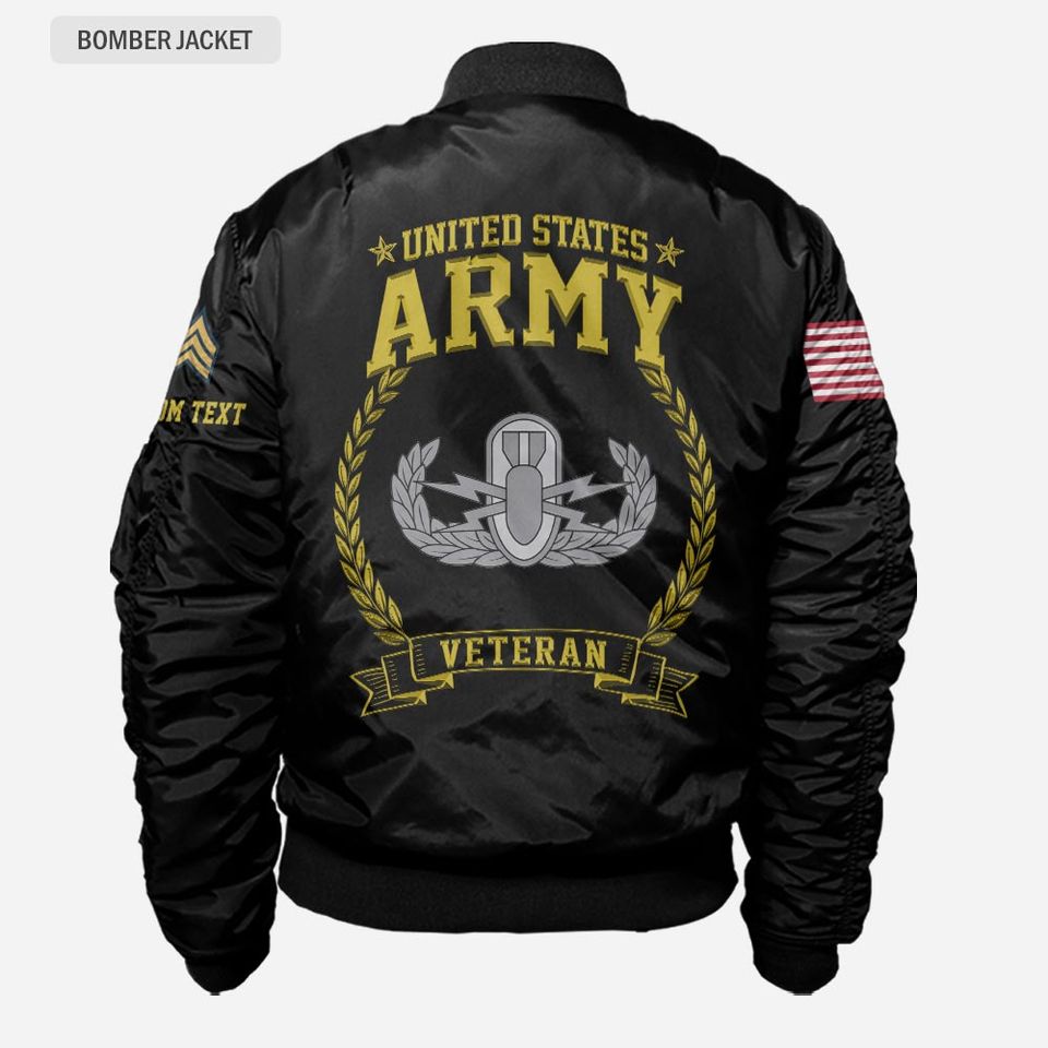 Customized US Army Skill Badges Bomber Jacket
