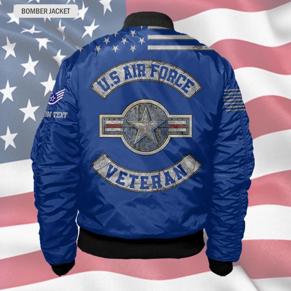 Customized US Air Force Proudly Served Bomber Jacket