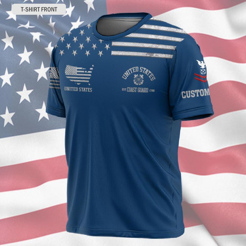 Customized US Coast Guard Proudly Served 3D Shirts