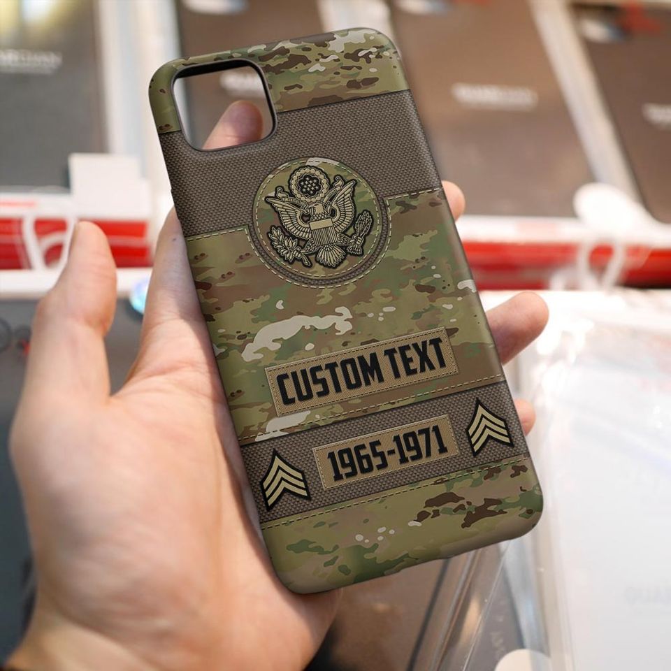 Customized US Veteran Camouflage Pattern Phone Case