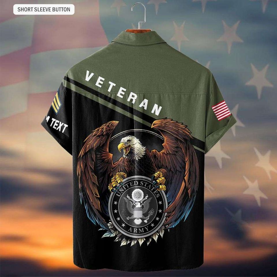 Customized US Veteran Hawaiian Shirt