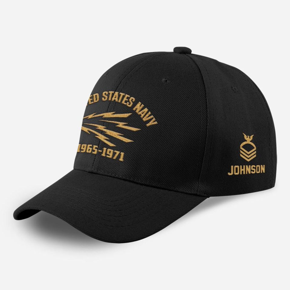 Customized U.S Veteran Navy Ratings Embroidered Baseball Cap