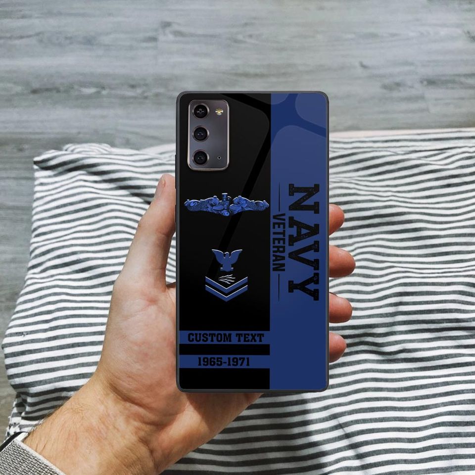 Customized US Navy Badges Veteran Proudly Served Phone Case