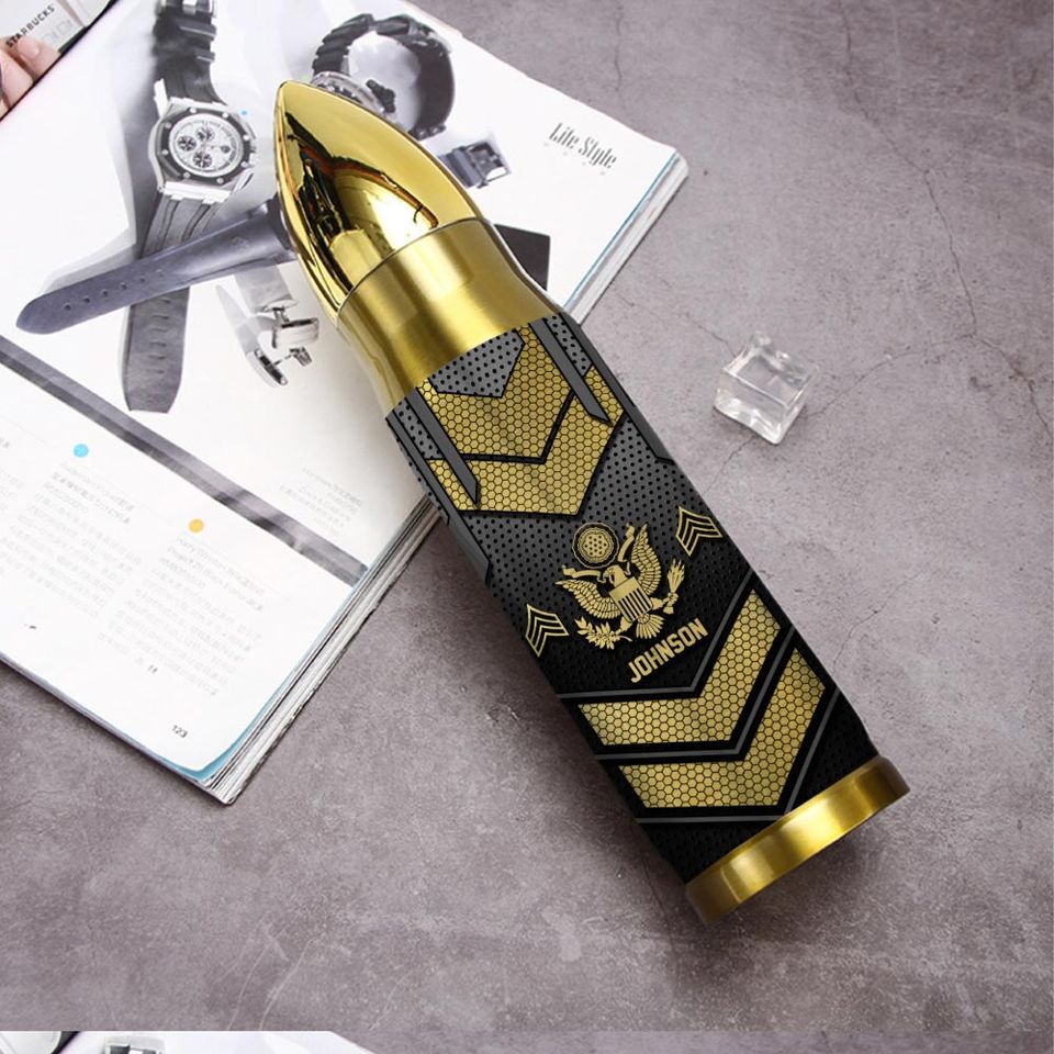 Customized U.S Veteran Bullet Tumbler