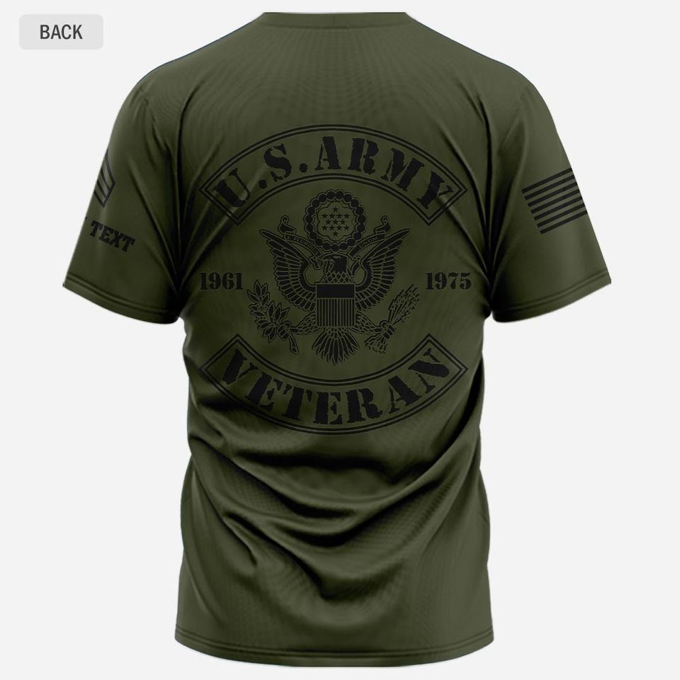 Customized US Veterans 3D T-Shirt