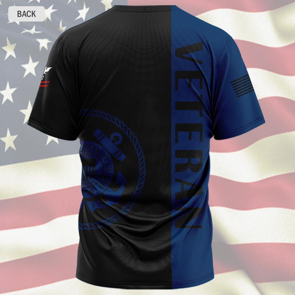 Customized US Coast Guard Veterans 3D T-Shirt