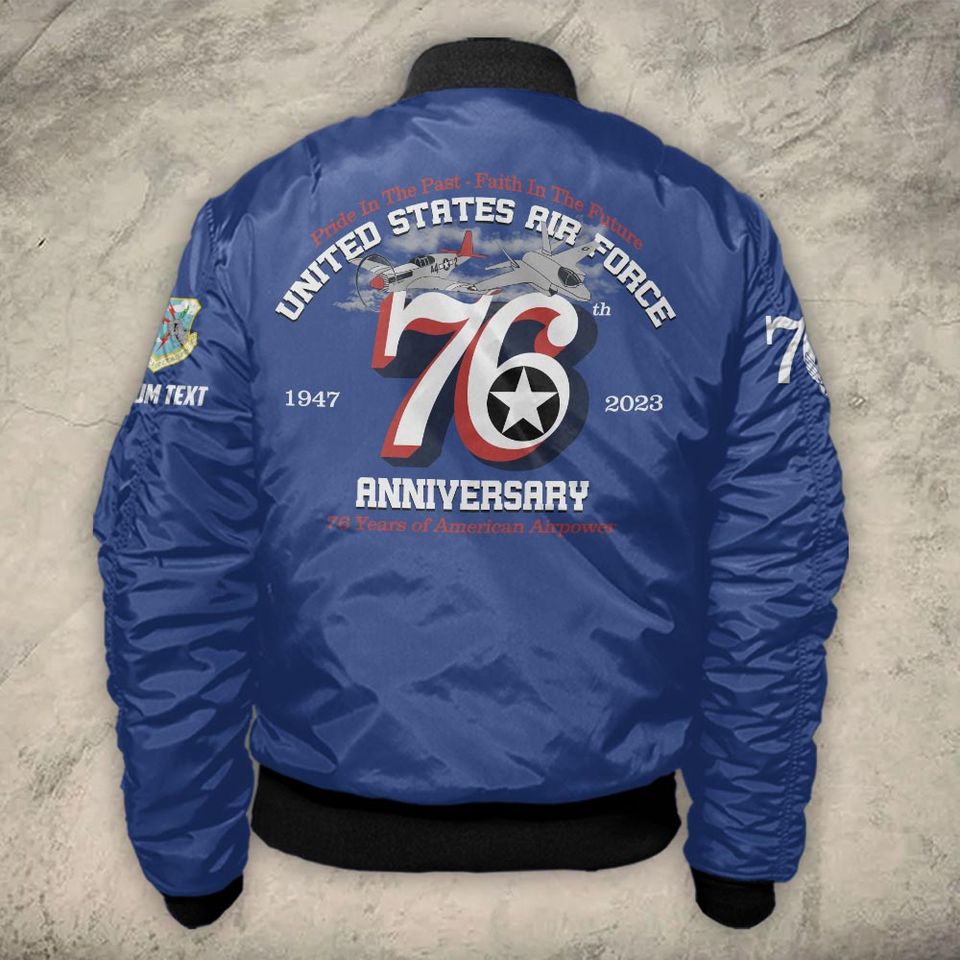 Customized US AirForce 76th Anniversary Bomber Jacket