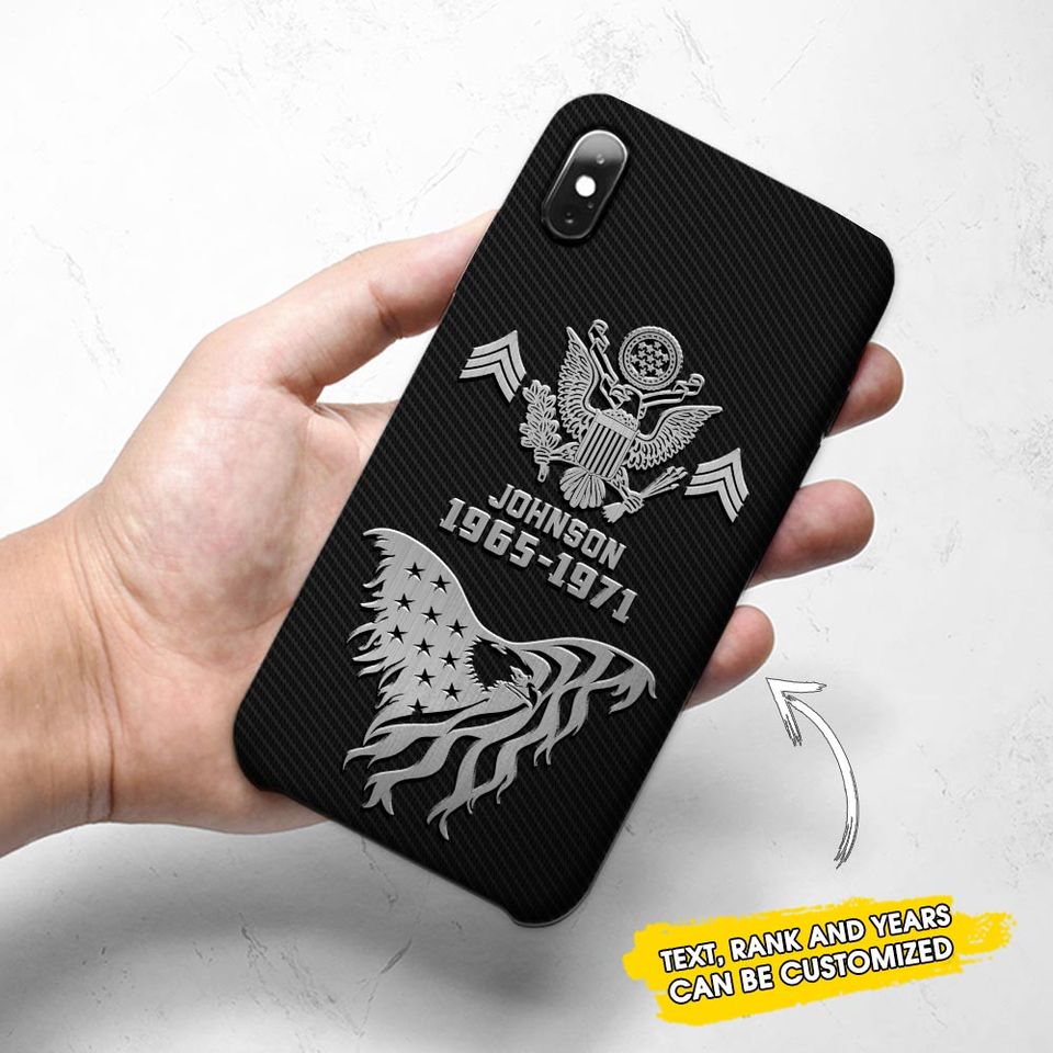 Customized US Military Proudly Served With US Eagle Phone Case