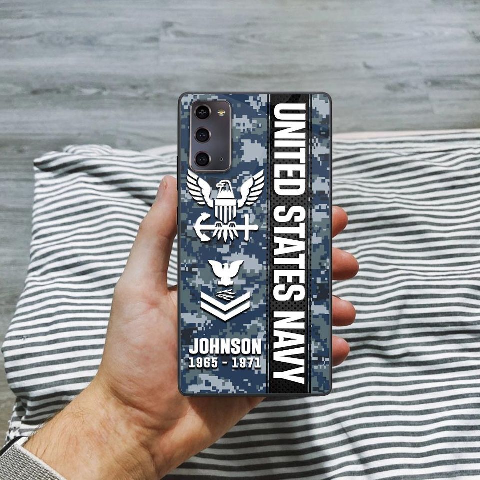 Customized US Military Proudly Served Camouflage Pattern Phone Case