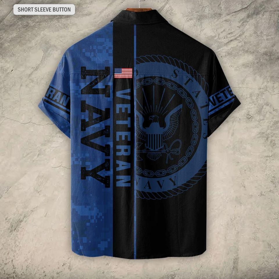 Customized US Navy Ratings Veteran Proudly Served Hawaiian Shirt