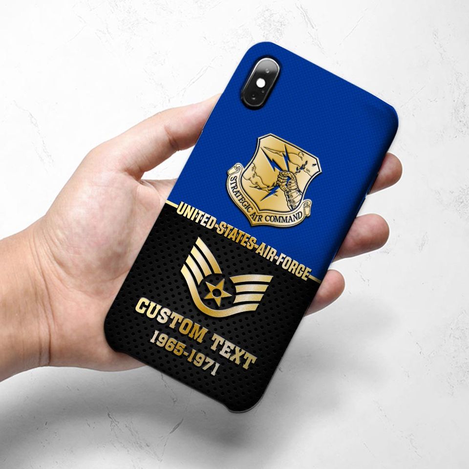 Customized USAF Commands Veteran Proudly Served Phone Case