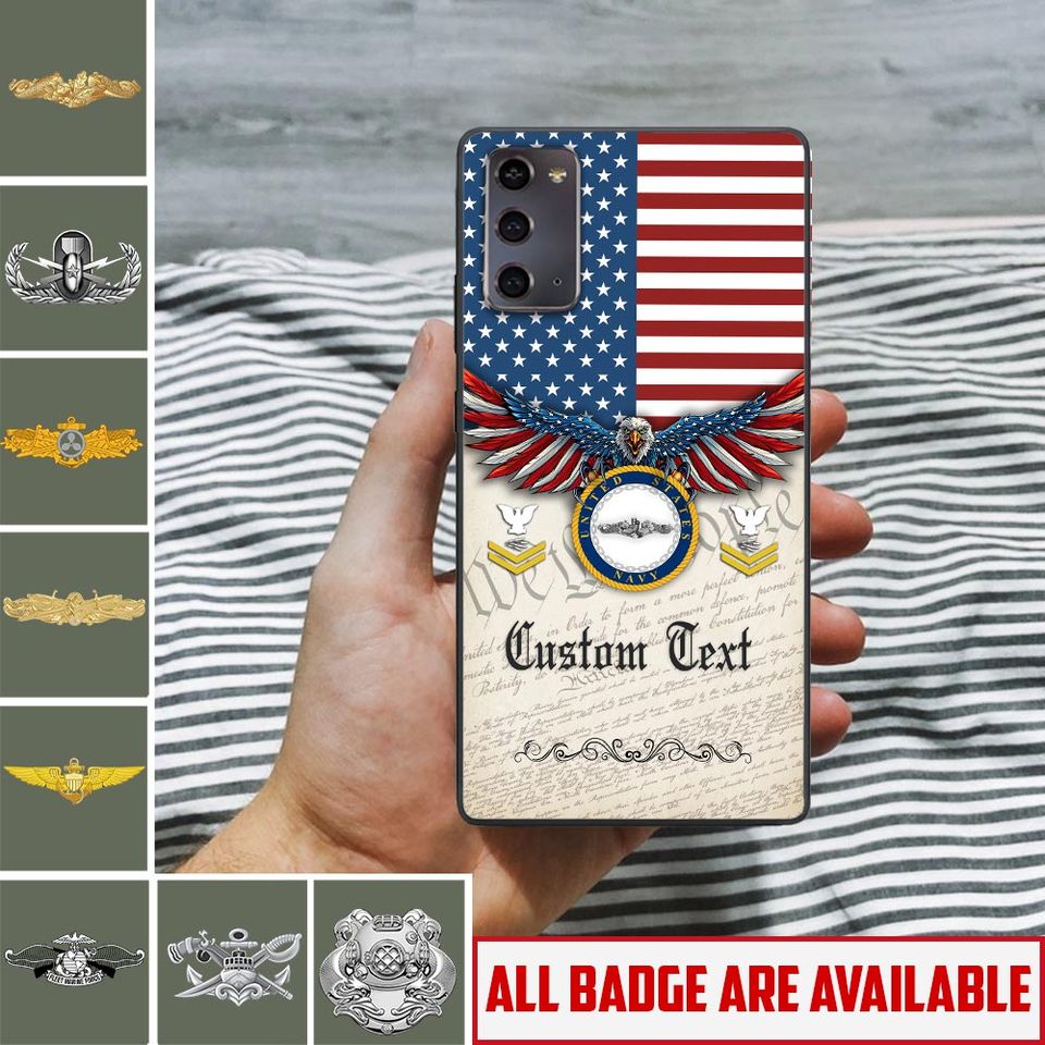 Customized Navy Skill Badges  Phone Case