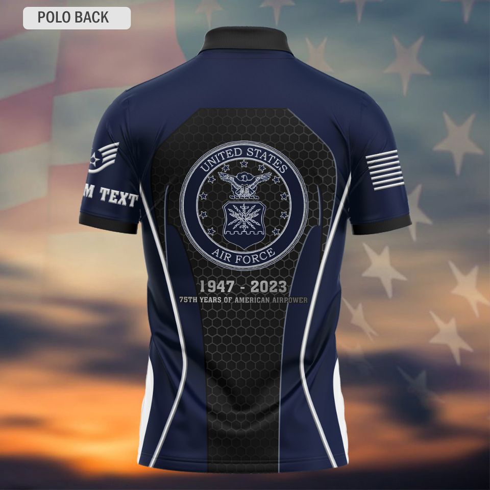 Customized USAF 76th Birthday Anniversary 1947 – 2023 - Polo Shirts