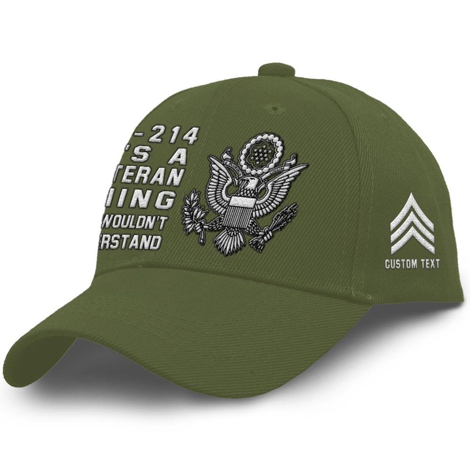 Customized DD-214 It’s A Veteran Thing You Wouldn’t Understand Embroidered Baseball Cap