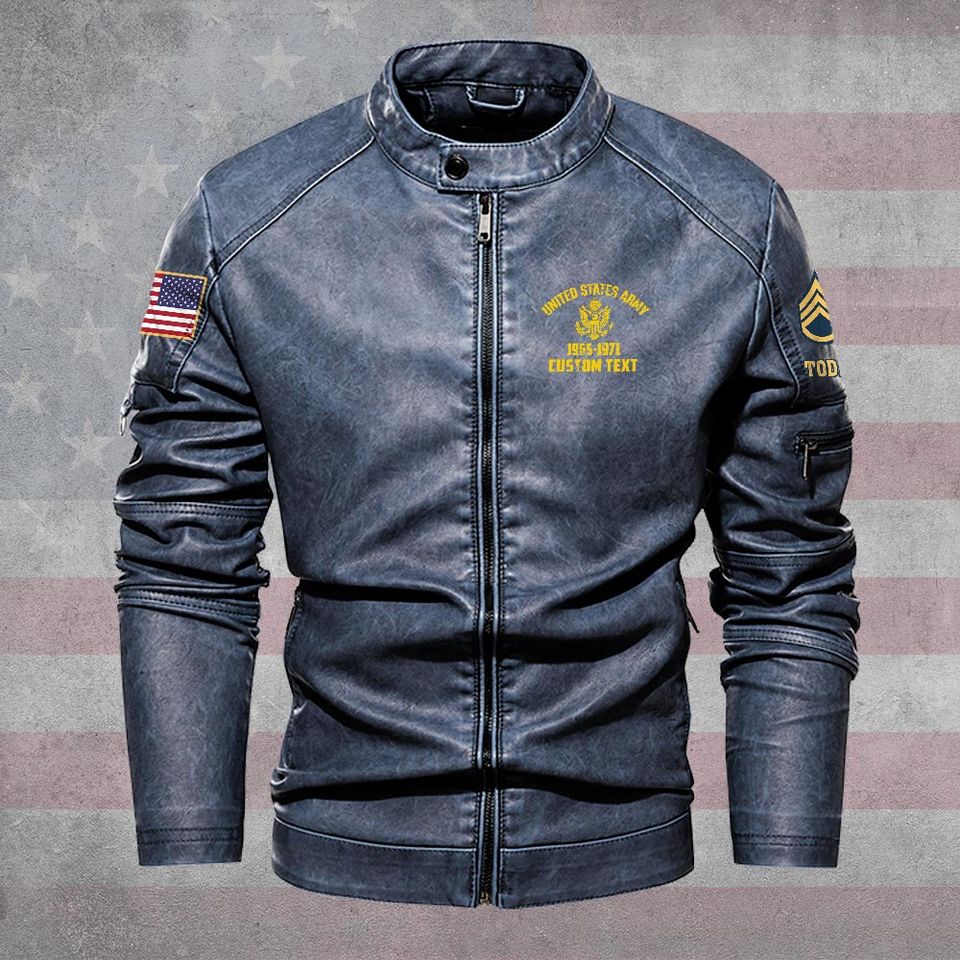 Customized U.S Veteran All Gave Some Stand Collar Leather Jackets