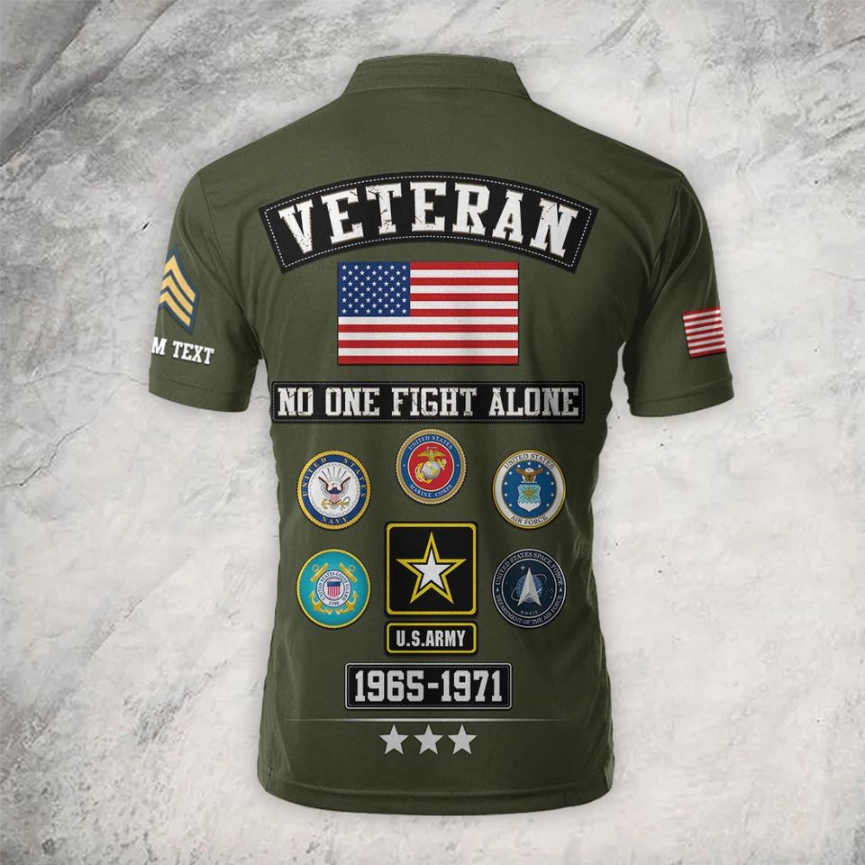 Customized US Veteran No One Fights Alone Bowling Jersey