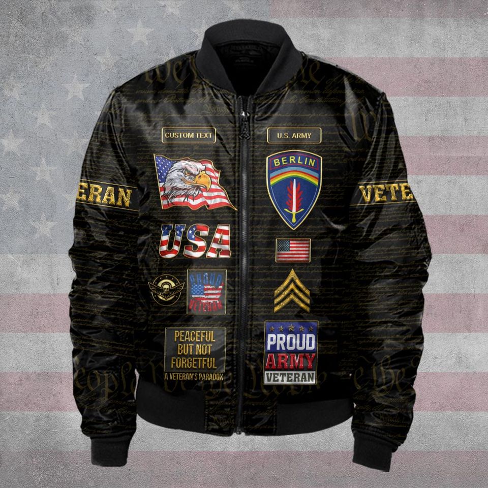 Customized US Army Units Bomber Jacket