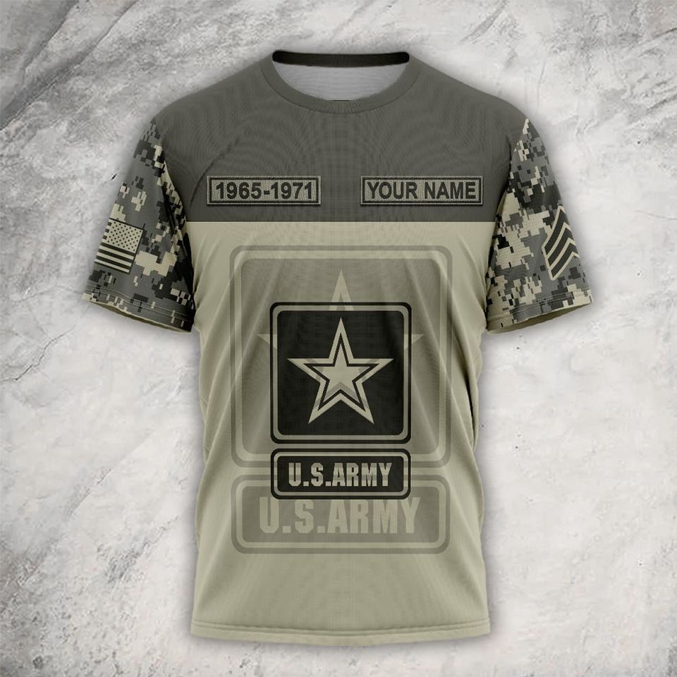 Customized US Military Camouflage 3D T-Shirt