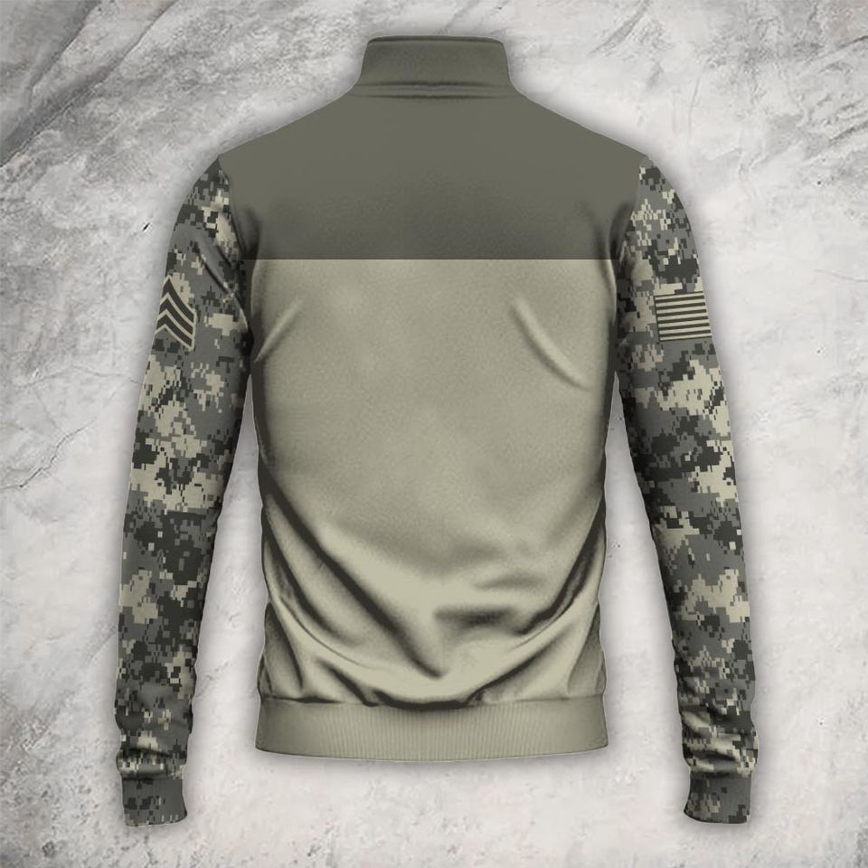 Customized US Military Camouflage Zip Neck Sweater